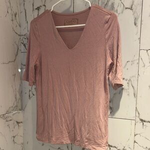 Cupio Women's Blush Short Sleeve V-Neck Tee